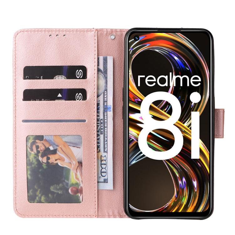 For Realme 8i Multifunctional Horizontal Flip Leather Case with Three Card Slot