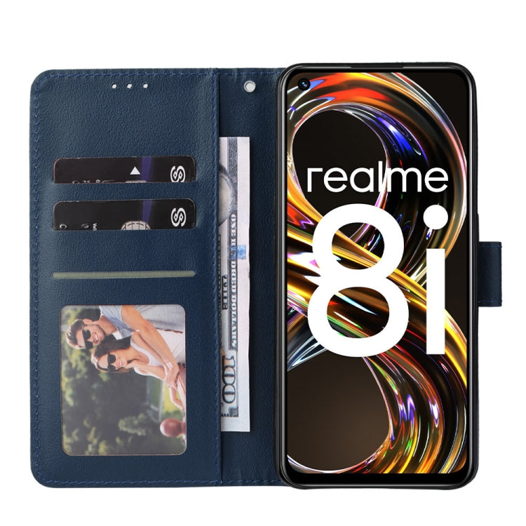 For Realme 8i Multifunctional Horizontal Flip Leather Case with Three Card Slot