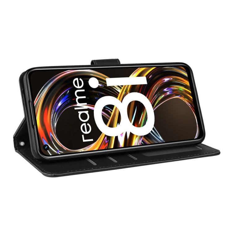For Realme 8i Multifunctional Horizontal Flip Leather Case with Three Card Slot