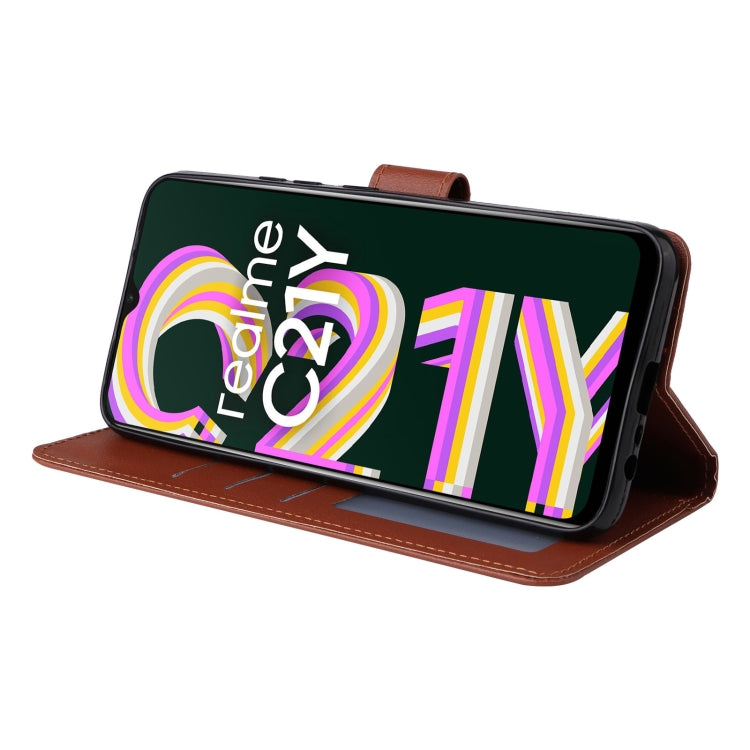 For Realme C21Y / C25Y Multifunctional Horizontal Flip Leather Case with Three Card Slot