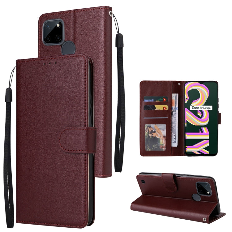 For Realme C21Y / C25Y Multifunctional Horizontal Flip Leather Case with Three Card Slot