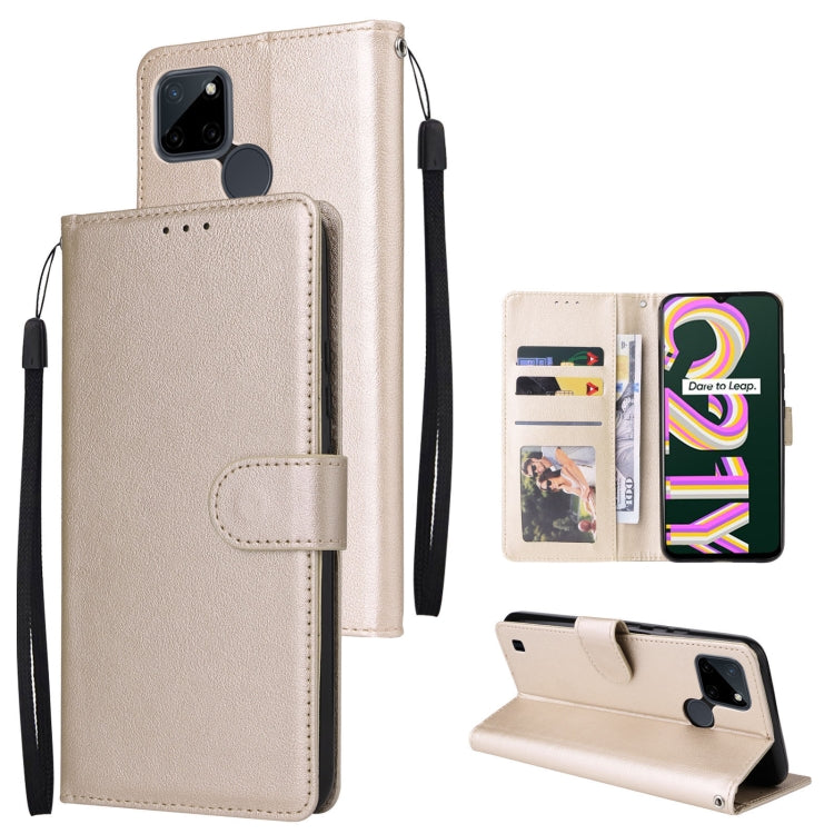 For Realme C21Y / C25Y Multifunctional Horizontal Flip Leather Case with Three Card Slot
