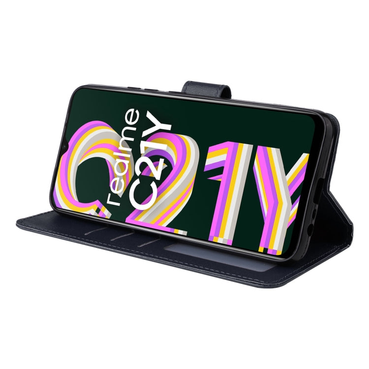 For Realme C21Y / C25Y Multifunctional Horizontal Flip Leather Case with Three Card Slot