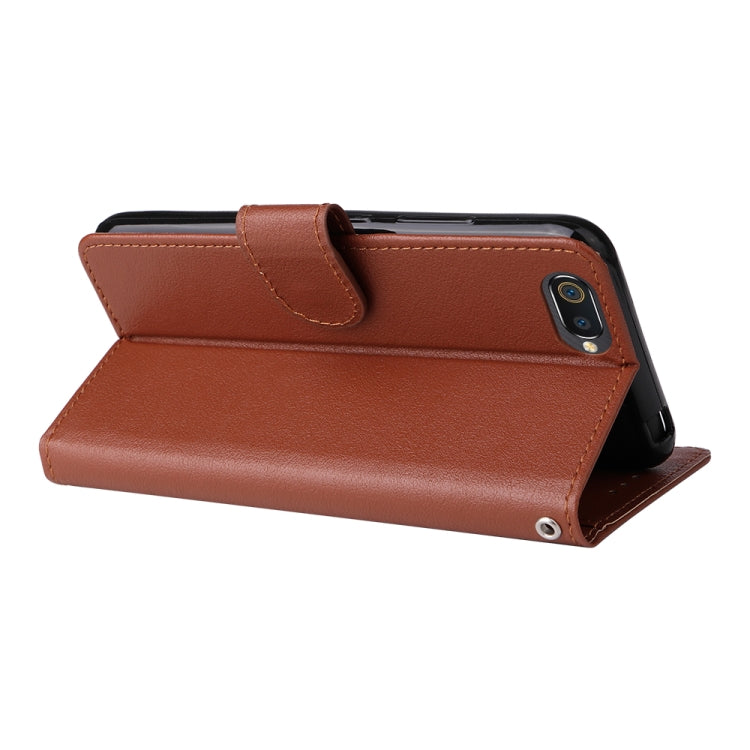 For Realme C2 Multifunctional Horizontal Flip Leather Case with Three Card Slot