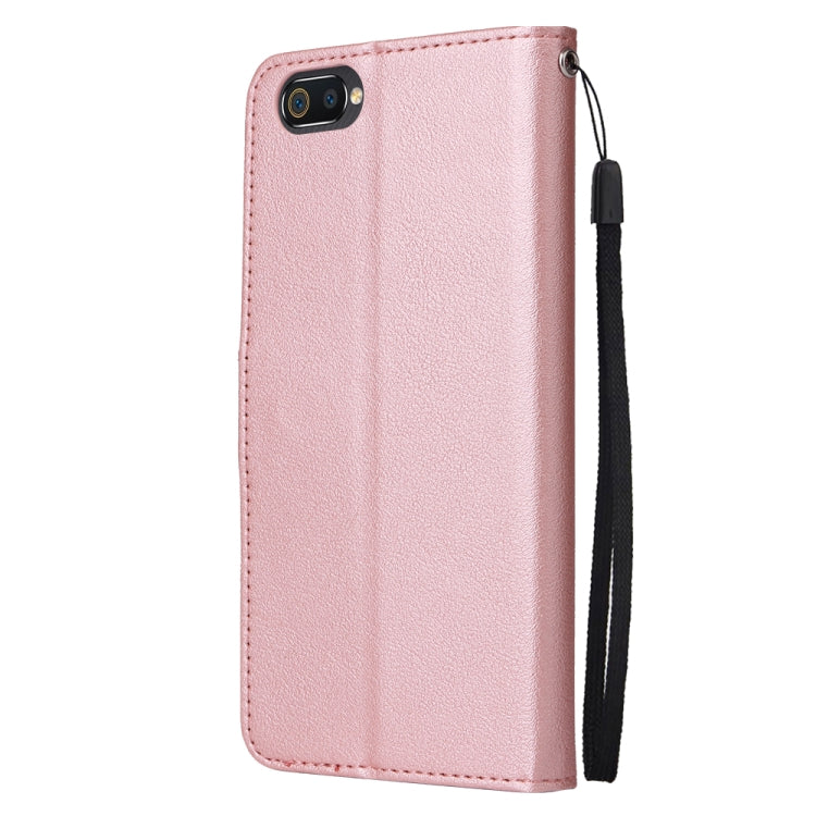 For Realme C2 Multifunctional Horizontal Flip Leather Case with Three Card Slot