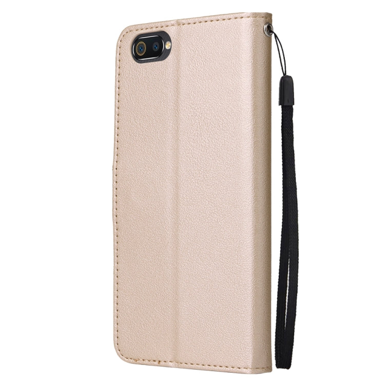 For Realme C2 Multifunctional Horizontal Flip Leather Case with Three Card Slot