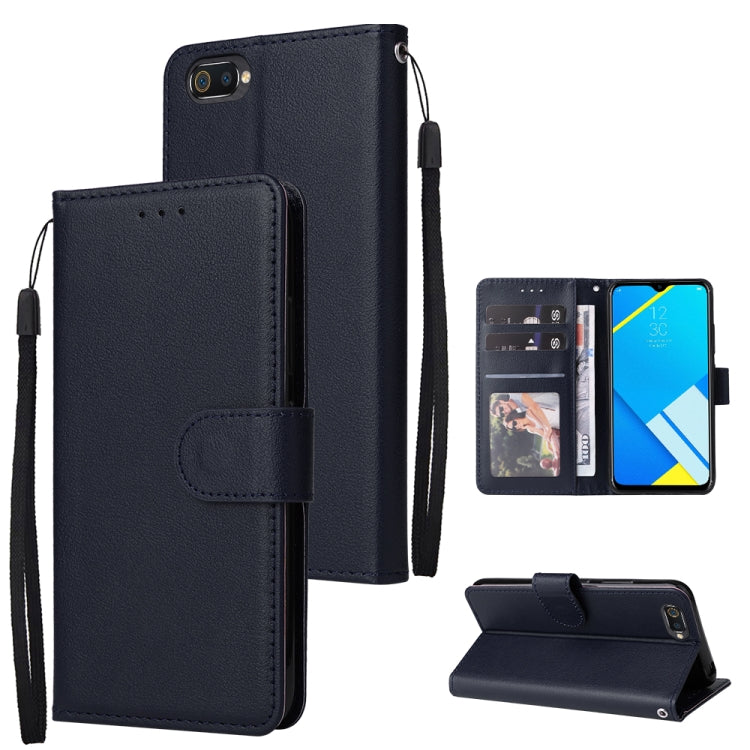For Realme C2 Multifunctional Horizontal Flip Leather Case with Three Card Slot