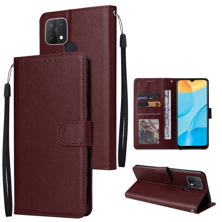 For OPPO A15 / A15s / A35 Multifunctional Horizontal Flip Leather Case with Three Card Slot