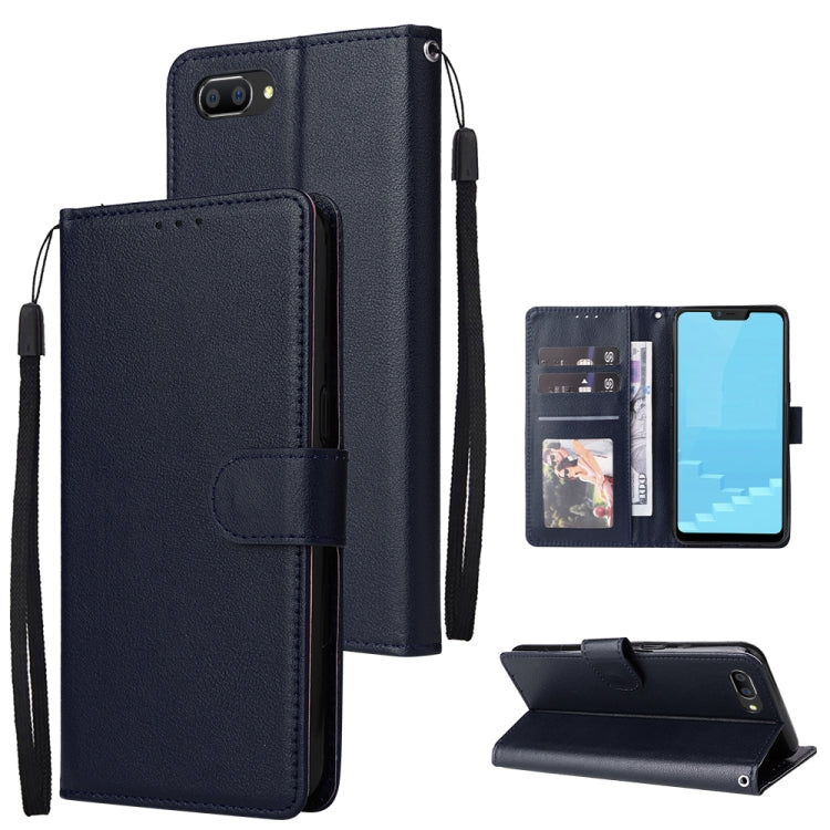 For OPPO A5 / A3s / A12e / C1 Multifunctional Horizontal Flip Leather Case with Three Card Slot