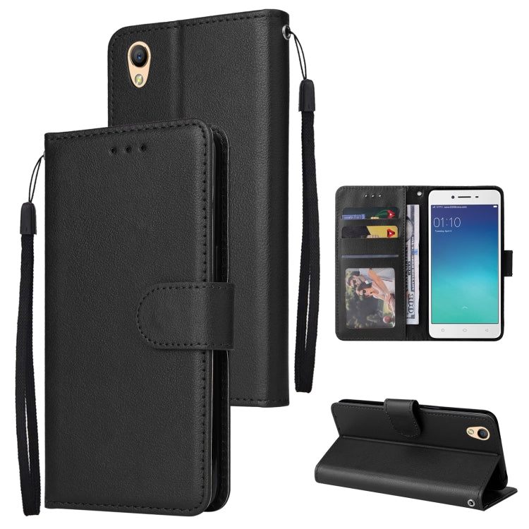 For OPPO A37 Multifunctional Horizontal Flip Leather Case with Three Card Slot