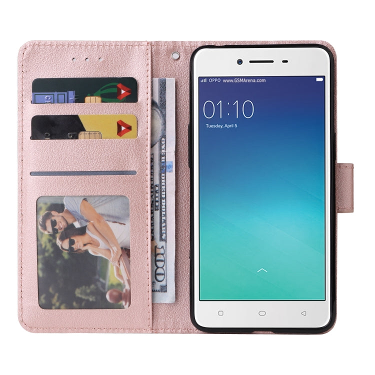 For OPPO A37 Multifunctional Horizontal Flip Leather Case with Three Card Slot