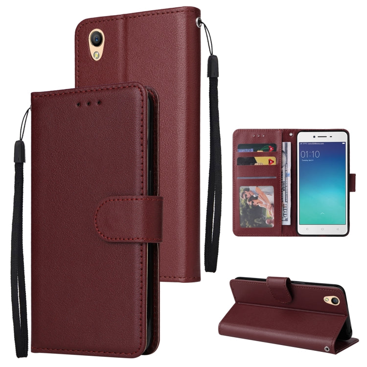 For OPPO A37 Multifunctional Horizontal Flip Leather Case with Three Card Slot