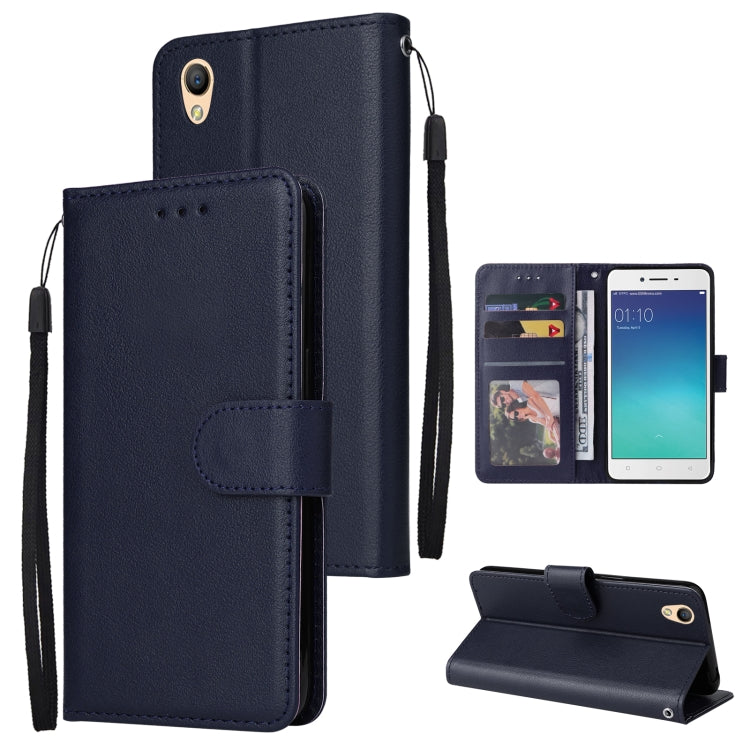 For OPPO A37 Multifunctional Horizontal Flip Leather Case with Three Card Slot