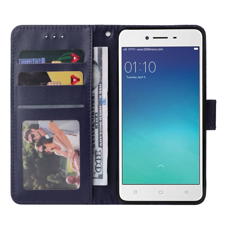 For OPPO A37 Multifunctional Horizontal Flip Leather Case with Three Card Slot