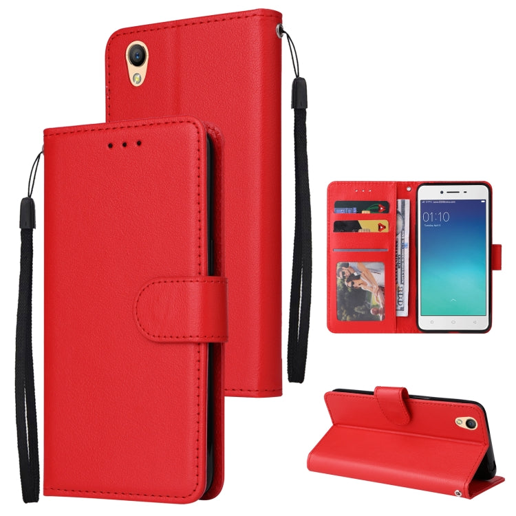 For OPPO A37 Multifunctional Horizontal Flip Leather Case with Three Card Slot