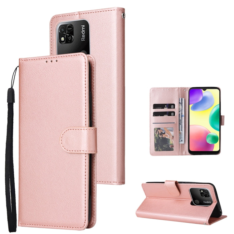For Xiaomi Redmi 10C Multifunctional Horizontal Flip Leather Case with Three Card Slot