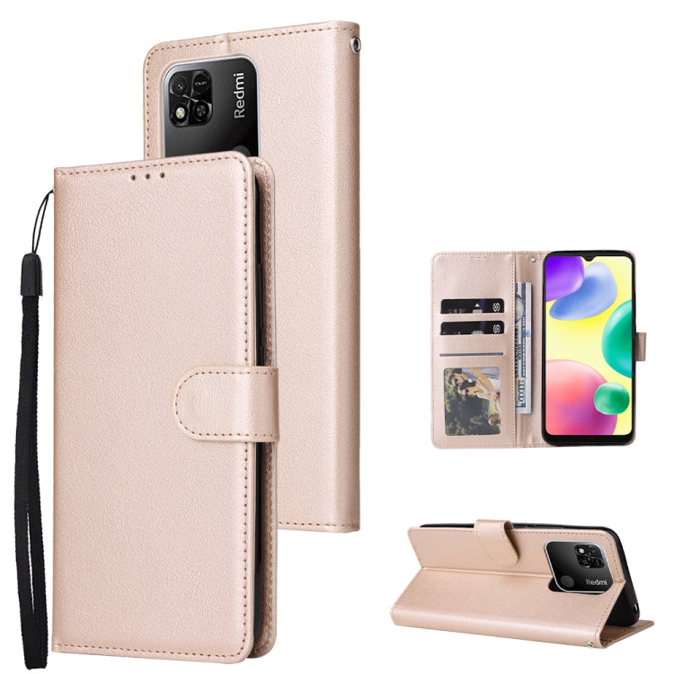 For Xiaomi Redmi 10C Multifunctional Horizontal Flip Leather Case with Three Card Slot