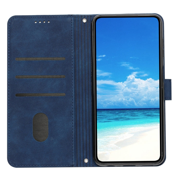 For Samsung Galaxy S23 Ultra 5G Skin Feel Heart Pattern Leather Phone Case With Lanyard