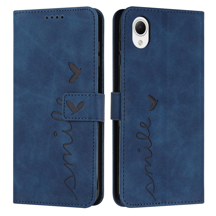 For Samsung Galaxy A23e Skin Feel Heart Pattern Leather Phone Case