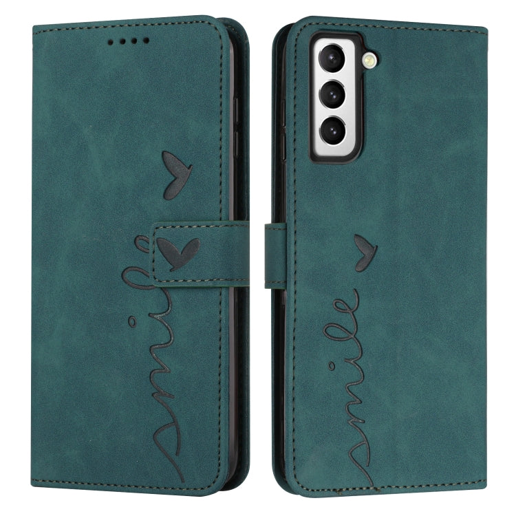 For Samsung Galaxy S23+ 5G Skin Feel Heart Pattern Leather Phone Case