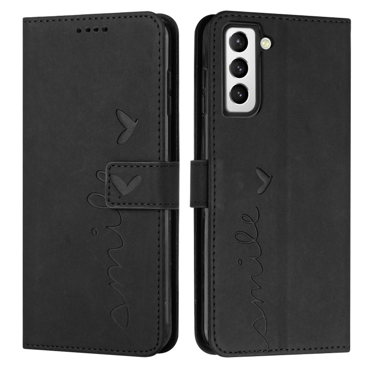 For Samsung Galaxy S23+ 5G Skin Feel Heart Pattern Leather Phone Case