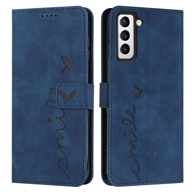 For Samsung Galaxy S23+ 5G Skin Feel Heart Pattern Leather Phone Case