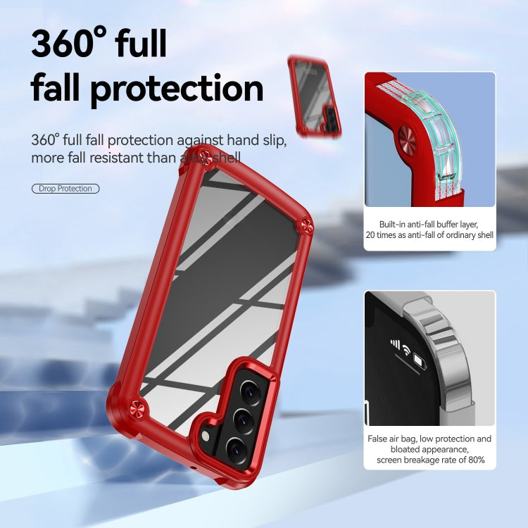 For Samsung Galaxy S23 5G Soft TPU Clear PC Shockproof Phone Case