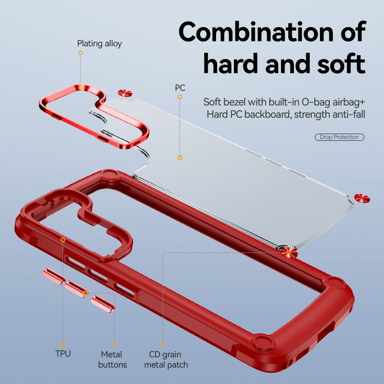For Samsung Galaxy S23+ 5G Soft TPU Clear PC Shockproof Phone Case
