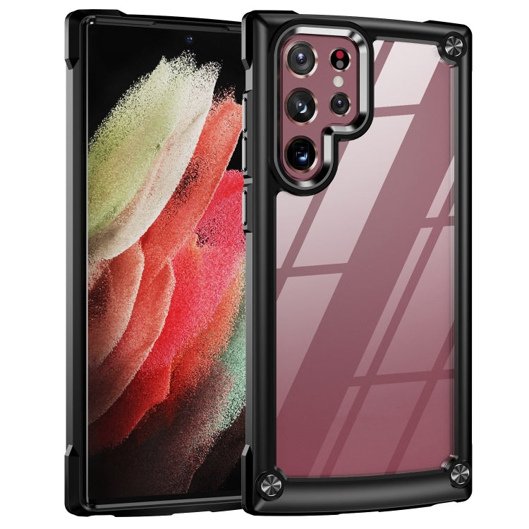 For Samsung Galaxy S23 Ultra 5G Soft TPU Clear PC Shockproof Phone Case