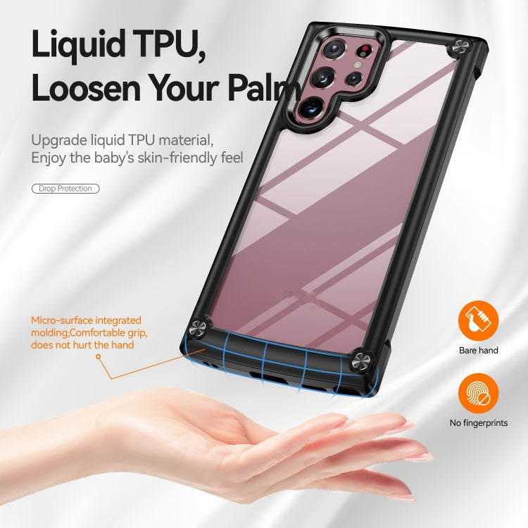 For Samsung Galaxy S23 Ultra 5G Soft TPU Clear PC Shockproof Phone Case