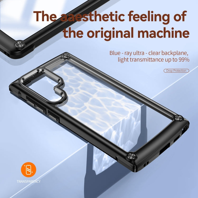 For Samsung Galaxy S23 Ultra 5G Soft TPU Clear PC Shockproof Phone Case