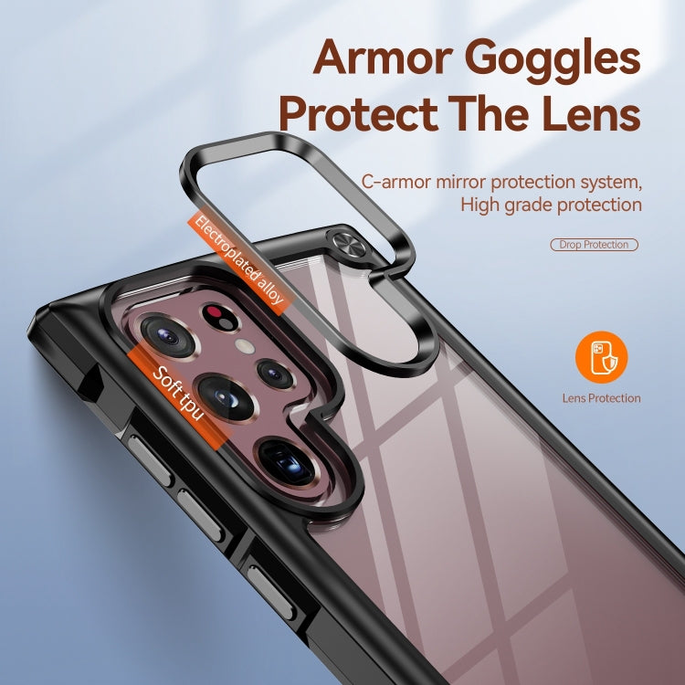 For Samsung Galaxy S23 Ultra 5G Soft TPU Clear PC Shockproof Phone Case