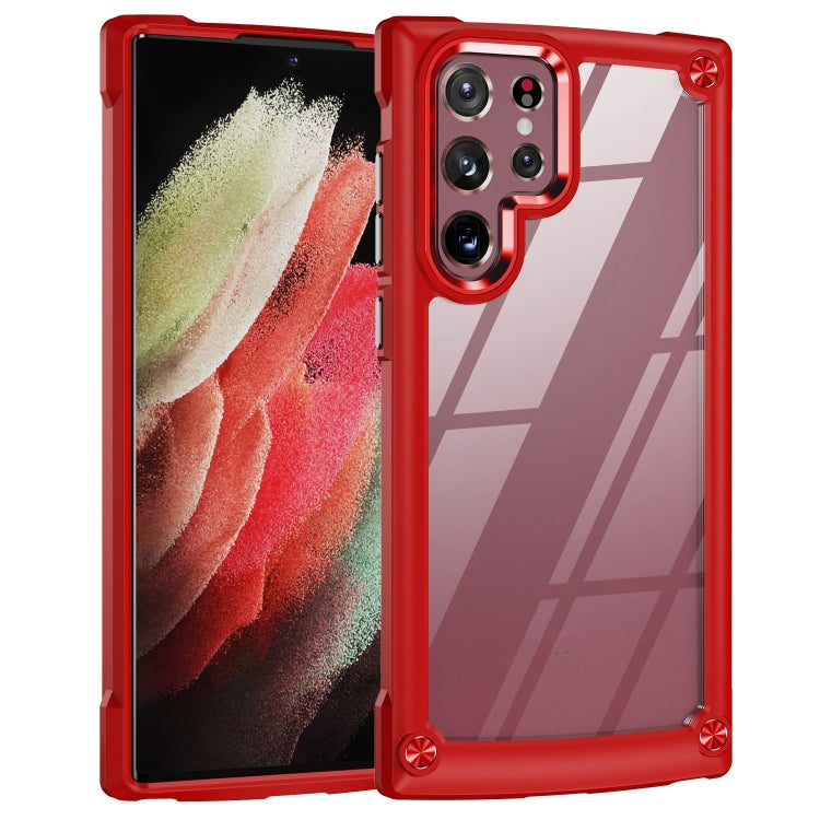 For Samsung Galaxy S23 Ultra 5G Soft TPU Clear PC Shockproof Phone Case