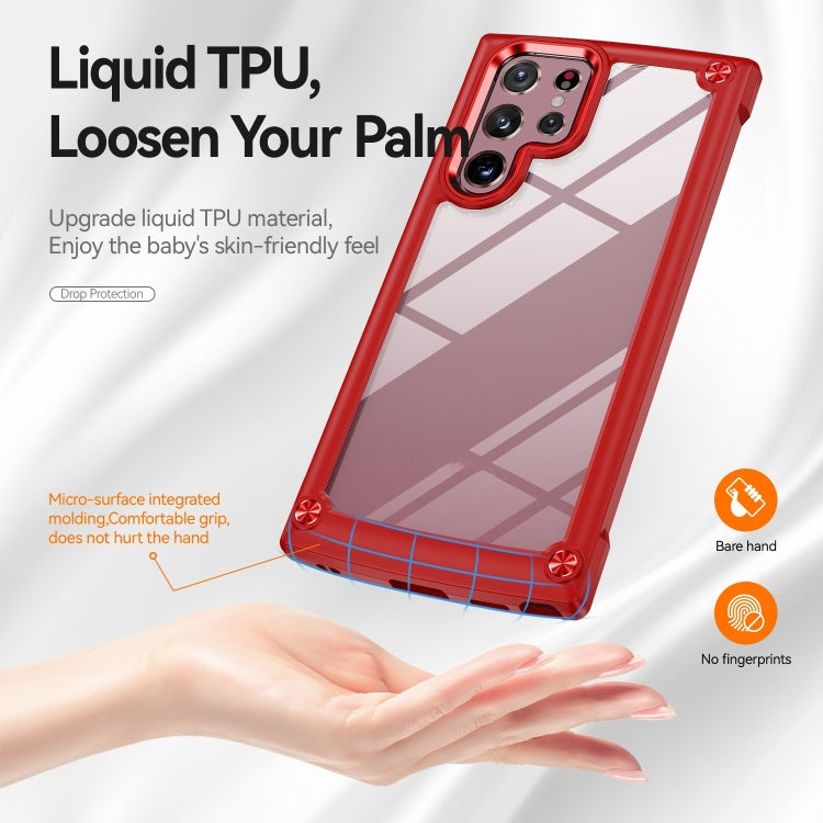 For Samsung Galaxy S23 Ultra 5G Soft TPU Clear PC Shockproof Phone Case
