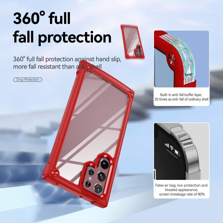 For Samsung Galaxy S23 Ultra 5G Soft TPU Clear PC Shockproof Phone Case