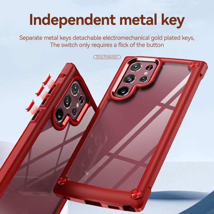 For Samsung Galaxy S23 Ultra 5G Soft TPU Clear PC Shockproof Phone Case