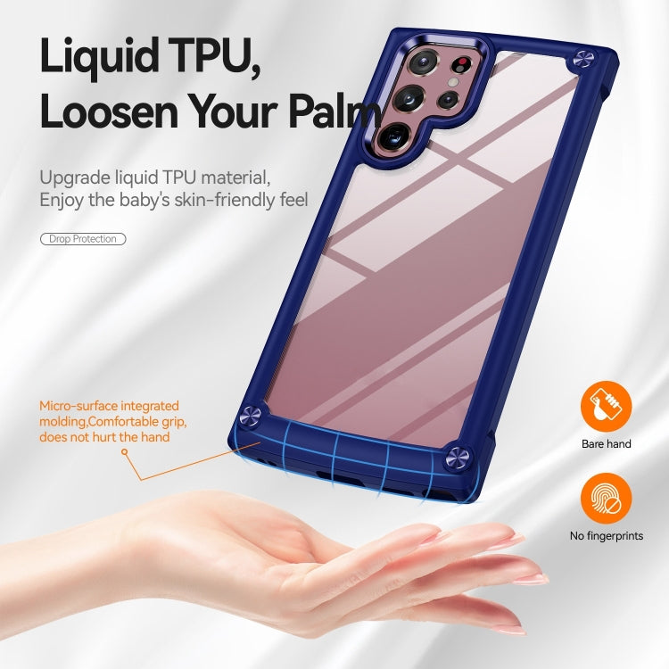 For Samsung Galaxy S23 Ultra 5G Soft TPU Clear PC Shockproof Phone Case