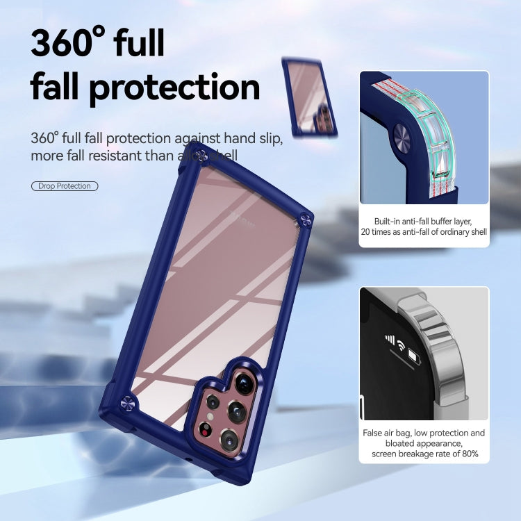 For Samsung Galaxy S23 Ultra 5G Soft TPU Clear PC Shockproof Phone Case