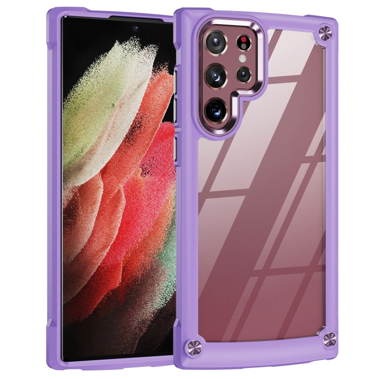 For Samsung Galaxy S23 Ultra 5G Soft TPU Clear PC Shockproof Phone Case