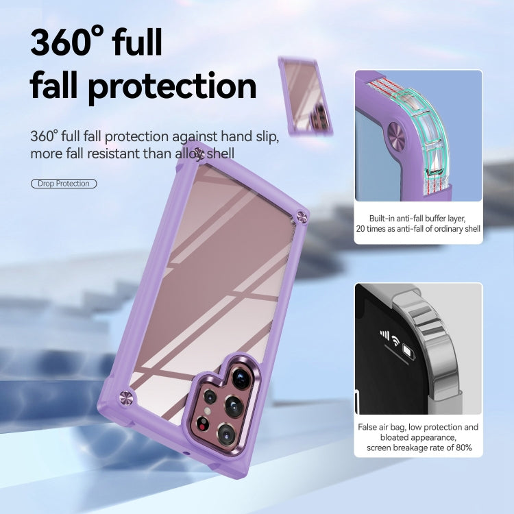 For Samsung Galaxy S23 Ultra 5G Soft TPU Clear PC Shockproof Phone Case