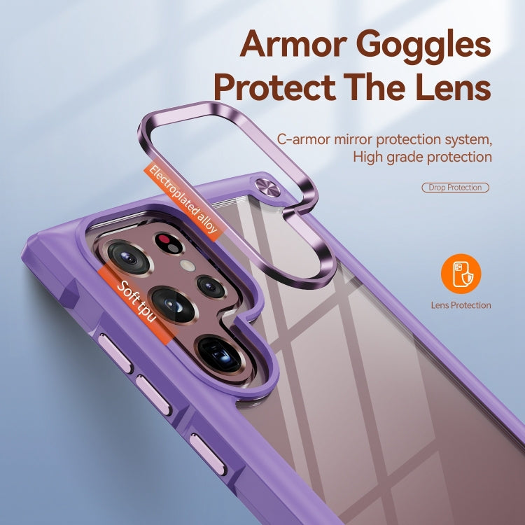 For Samsung Galaxy S23 Ultra 5G Soft TPU Clear PC Shockproof Phone Case