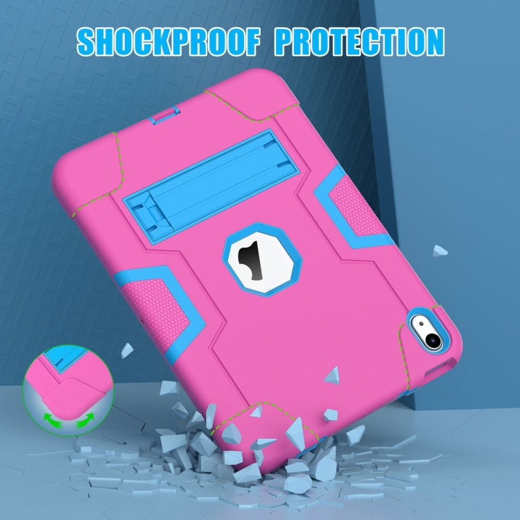 For iPad 10th Gen 10.9 2022 Contrast Color Silicone + PC Tablet Case with Holder