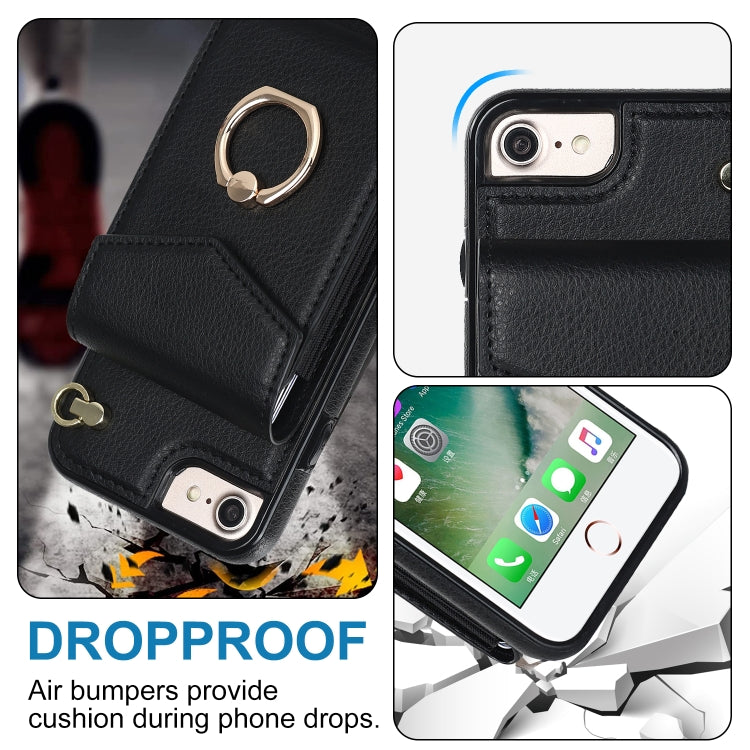 For iPhone SE 2022 / SE 2020 / 8 / 7 Anti-theft RFID Card Slot Phone Case