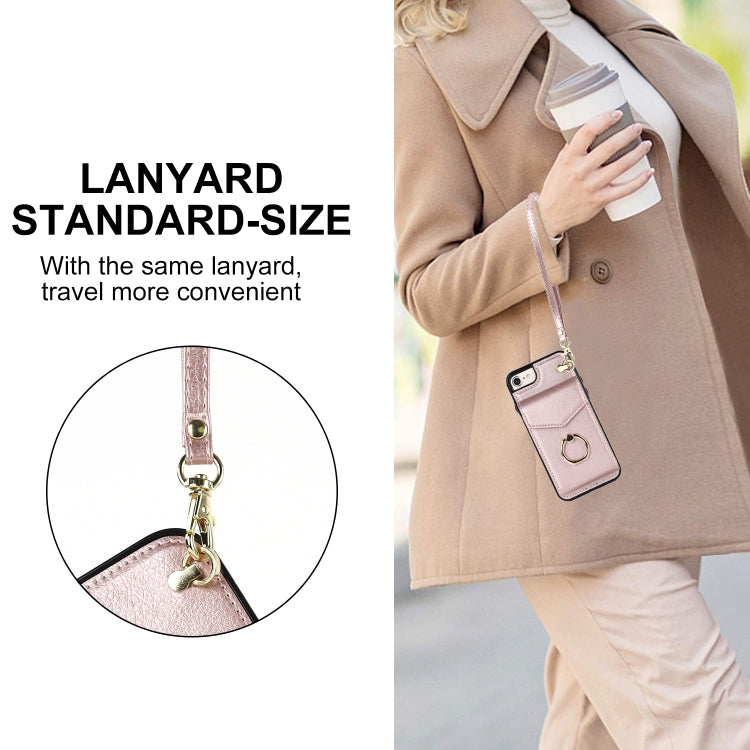 For iPhone SE 2022 / SE 2020 / 8 / 7 Anti-theft RFID Card Slot Phone Case