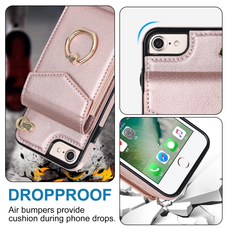 For iPhone SE 2022 / SE 2020 / 8 / 7 Anti-theft RFID Card Slot Phone Case