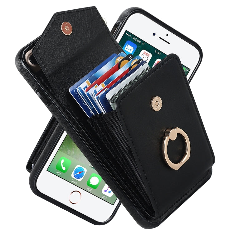 For iPhone 8 Plus / 7 Plus Anti-theft RFID Card Slot Phone Case