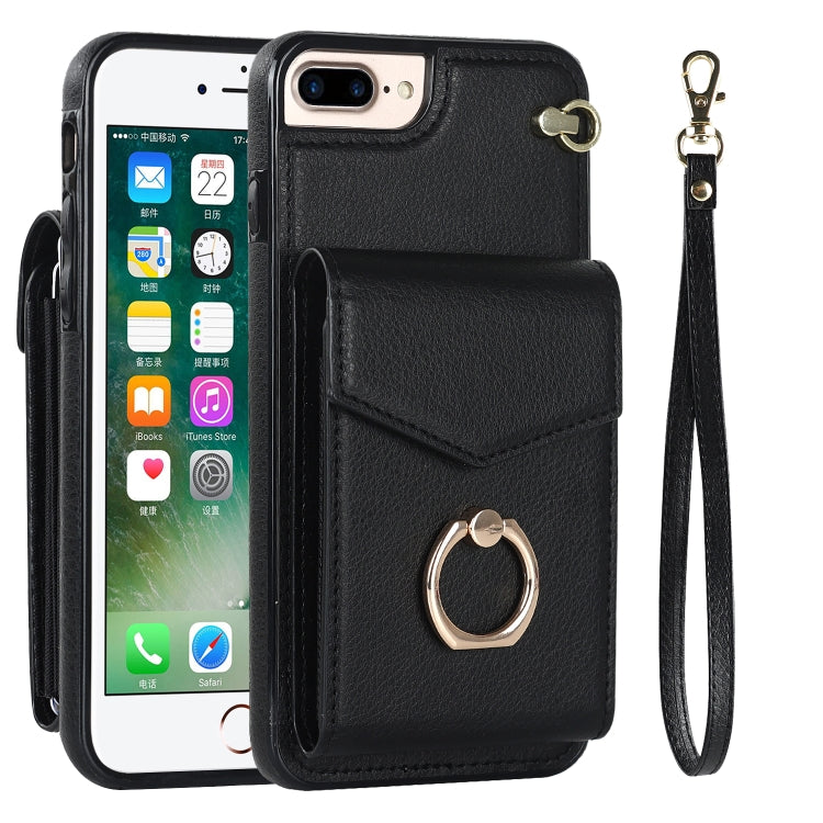 For iPhone 8 Plus / 7 Plus Anti-theft RFID Card Slot Phone Case