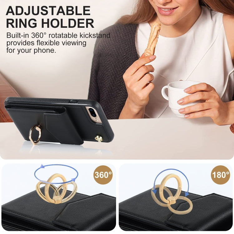 For iPhone 8 Plus / 7 Plus Anti-theft RFID Card Slot Phone Case