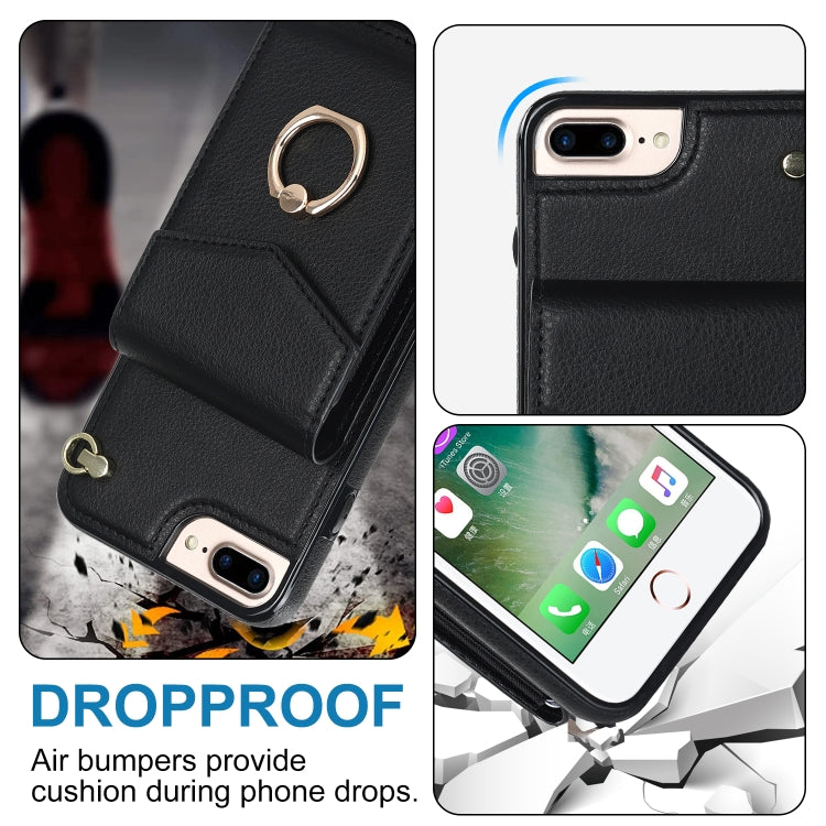 For iPhone 8 Plus / 7 Plus Anti-theft RFID Card Slot Phone Case