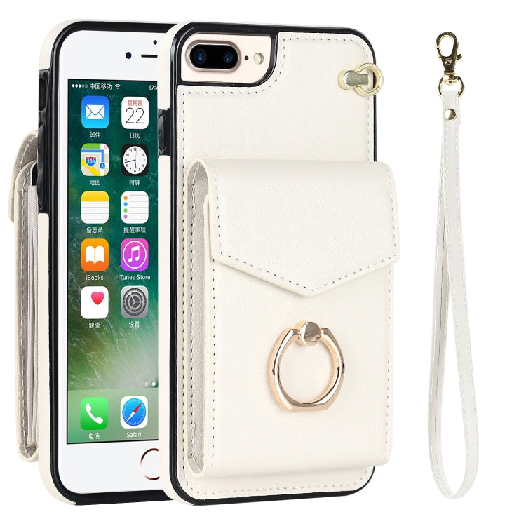 For iPhone 8 Plus / 7 Plus Anti-theft RFID Card Slot Phone Case